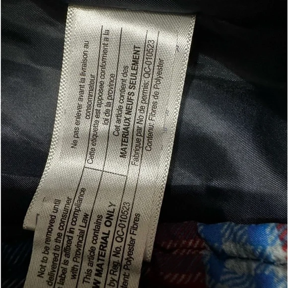 Tommy Hilfiger Vest 18M Baby Red Blue Plaid Full Zip Puffer Pockets Kids Toddler - Picture 8 of 8